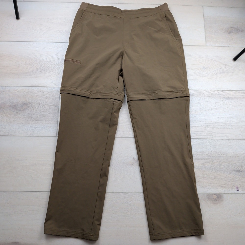 REI Co-op Sahara Stretch Convertible Hiking Pants Mens Large Tan Brown 35x31